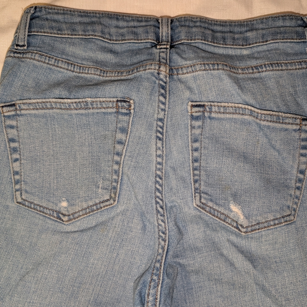 Distressed Blue Jeans Moto Brand Size 26, - Picture 6 of 9